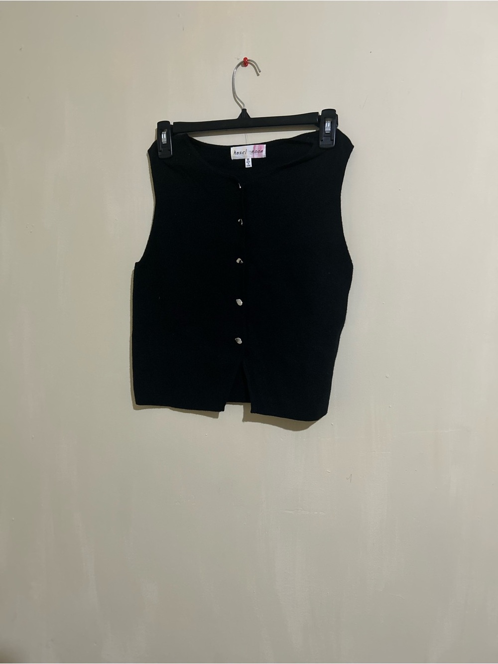 Heartloom Black Sleeveless Button-Front Knit Tank